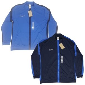 2 Nike Dri-FIT Academy Track Jackets Zip-Up Men XXL Blue Football Zip Pockets